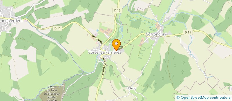 localisation de l'entreprise MONSIEUR AURELIEN SUGNY à CORCELLES-FERRIERES