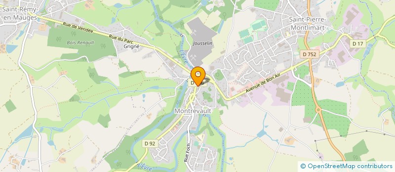 localisation de l'entreprise MONSIEUR AURELIEN SUPIOT à MONTREVAULT-SUR-EVRE