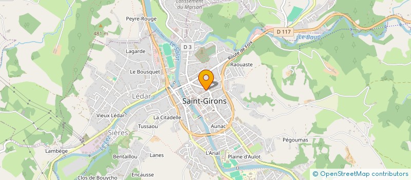 localisation de l'entreprise MONSIEUR AURELIEN SUTRA à SAINT-GIRONS