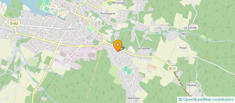 localisation de l'entreprise MONSIEUR AURELIEN THEARD  SOUSTONS