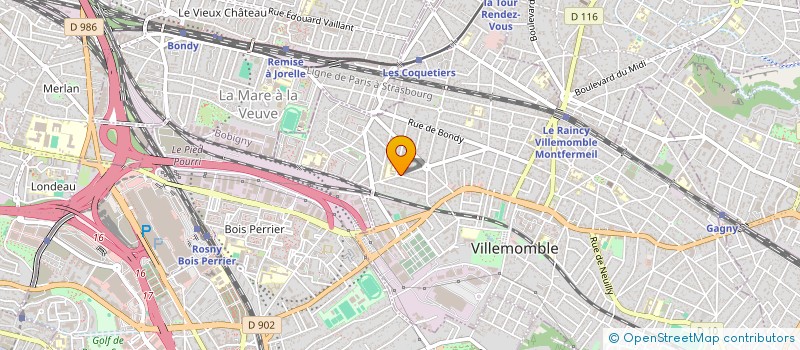 localisation de l'entreprise MONSIEUR AURELIEN THIEBAUT  VILLEMOMBLE