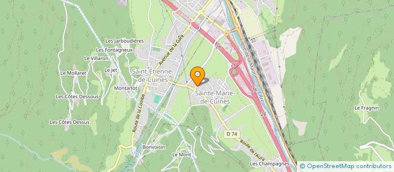 localisation de l'entreprise MONSIEUR AURELIEN TRUCHET  FONTCOUVERTE-LA-TOUSSUIRE