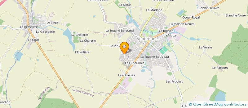 localisation de l'entreprise MONSIEUR AURELIEN VACHE  VENDRENNES