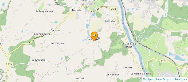 localisation de l'entreprise MONSIEUR AURELIEN VERGNAUD à SAINT-YRIEIX-SOUS-AIXE