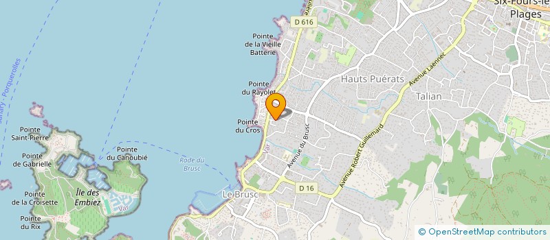 localisation de l'entreprise MONSIEUR AURELIEN ZACCHELLO à SIX-FOURS-LES-PLAGES