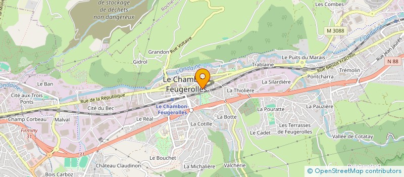 localisation de l'entreprise MONSIEUR AURELLE BRIGNOME  LE CHAMBON-FEUGEROLLES