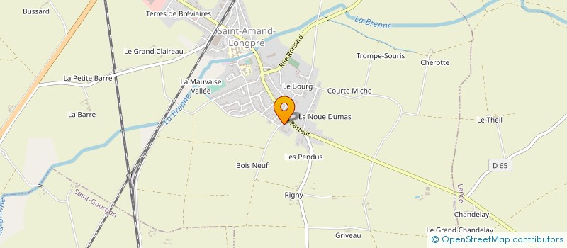 localisation de l'entreprise MONSIEUR AUXENCE BAUDRON  SAINT-AMAND-LONGPRE