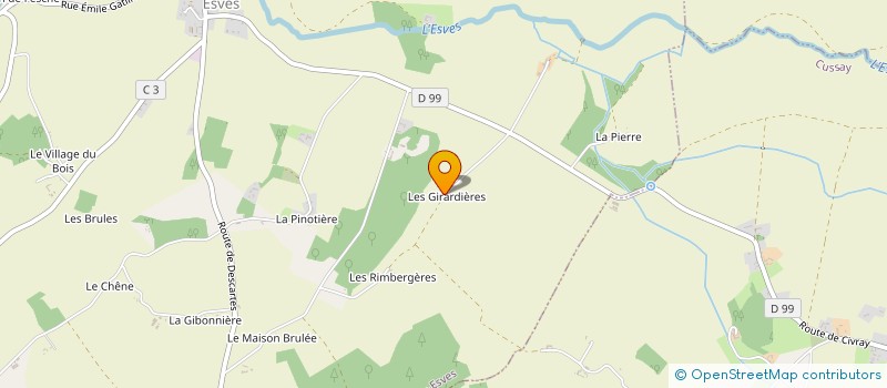 localisation de l'entreprise MONSIEUR AUXENCE VETAULT  CIVRAY-SUR-ESVES