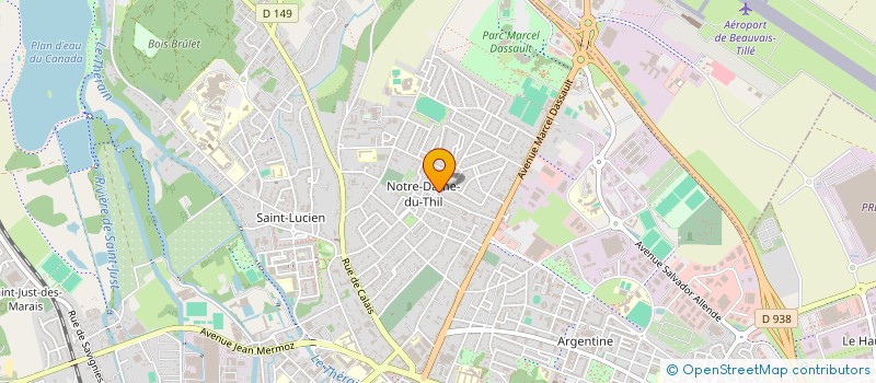 localisation de l'entreprise MONSIEUR AUXENCE WILLOT  BEAUVAIS