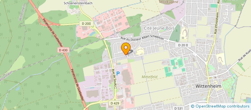 localisation de l'entreprise MONSIEUR AVDULLAH SHALA  WITTENHEIM