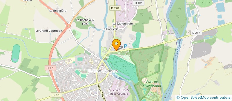 localisation de l'entreprise MONSIEUR AXEL BARAULT  LE LION D'ANGERS