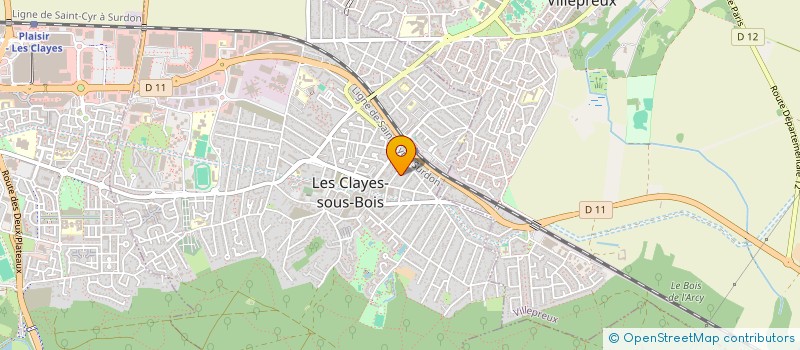 localisation de l'entreprise MONSIEUR AXEL BARBIER  LES CLAYES-SOUS-BOIS