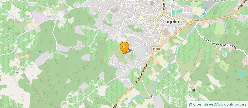 localisation de l'entreprise MONSIEUR AXEL BAUDOIN  COGOLIN