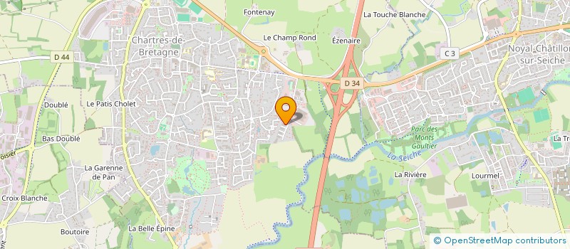 localisation de l'entreprise MONSIEUR AXEL BERTIN  CHARTRES-DE-BRETAGNE