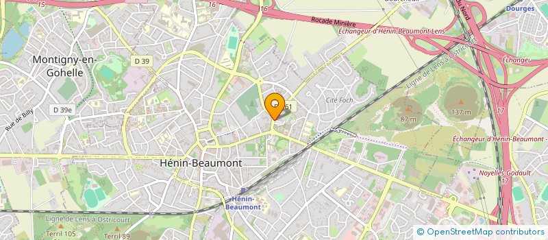 localisation de l'entreprise MONSIEUR AXEL BONCOURRE  HENIN-BEAUMONT