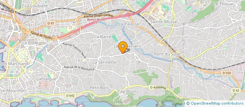 localisation de l'entreprise MONSIEUR AXEL BOUISSET  TOULON