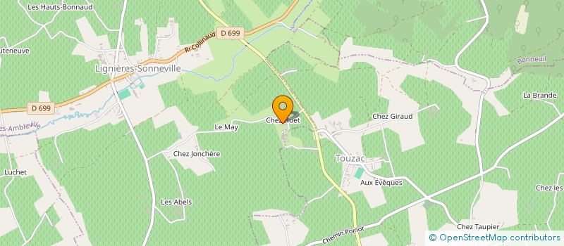 localisation de l'entreprise MONSIEUR AXEL BRIFFAUD à LIGNIERES-AMBLEVILLE