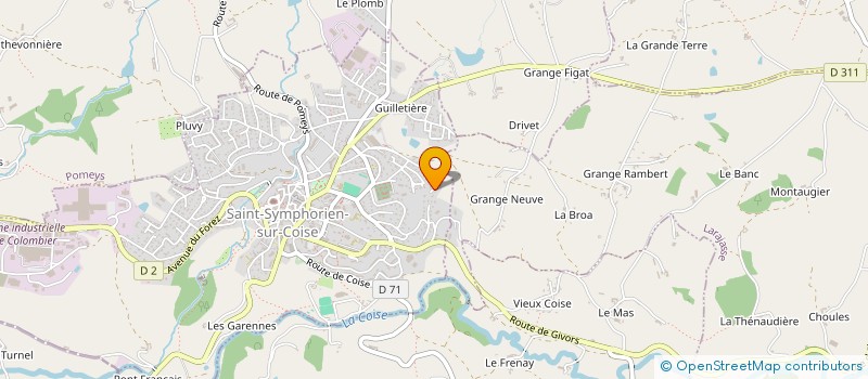 localisation de l'entreprise MONSIEUR AXEL CHATARD  SAINT-SYMPHORIEN-SUR-COISE