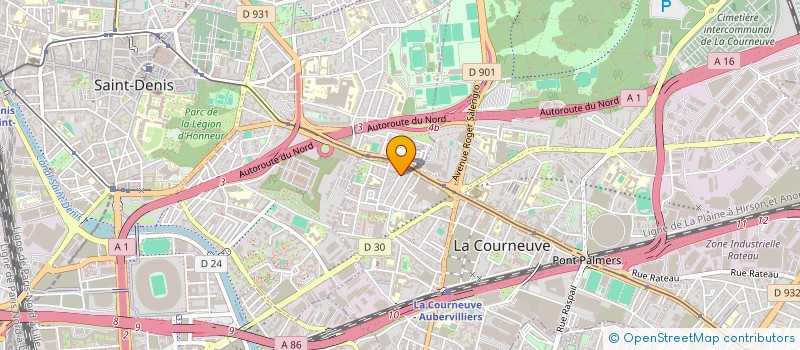 localisation de l'entreprise MONSIEUR AXEL COUTAZ à LA COURNEUVE