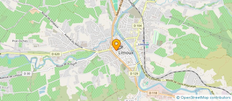 localisation de l'entreprise MONSIEUR AXEL DAVERTON  LIMOUX