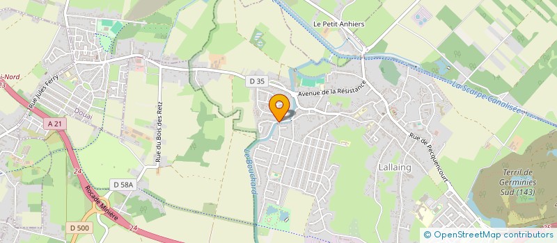 localisation de l'entreprise MONSIEUR AXEL DEGLIAME  LALLAING