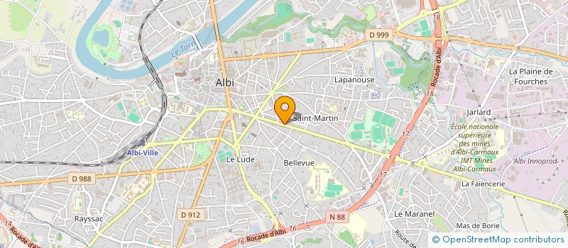 localisation de l'entreprise MONSIEUR AXEL DONVAL à ALBI