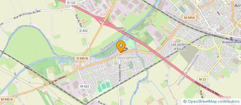 localisation de l'entreprise MONSIEUR AXEL EHRLICH  ERQUINGHEM-LYS