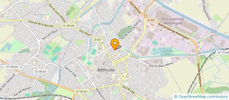 localisation de l'entreprise MONSIEUR AXEL FECI  BETHUNE