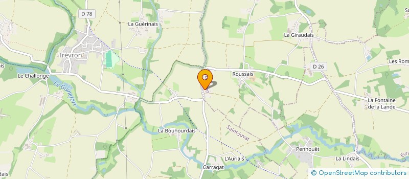 localisation de l'entreprise MONSIEUR AXEL GAUCHET  CALORGUEN