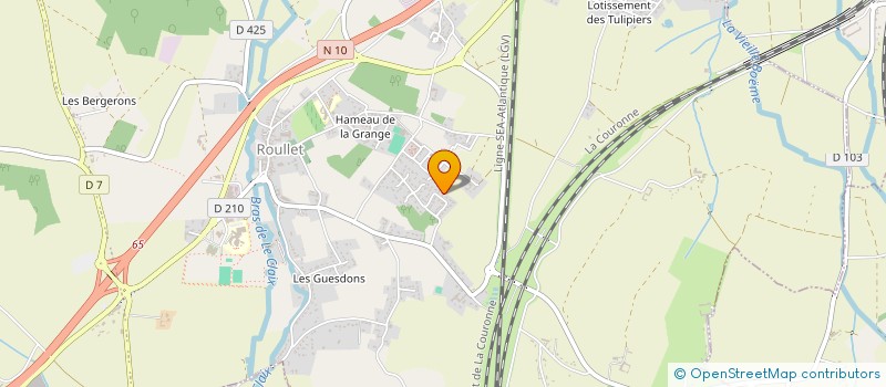 localisation de l'entreprise MONSIEUR AXEL HERBRETEAU  ROULLET-SAINT-ESTEPHE