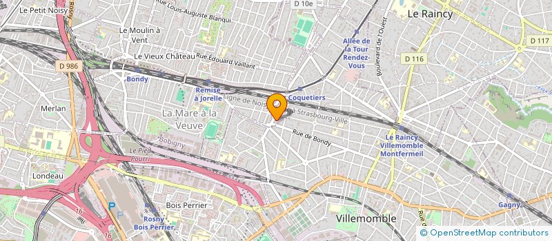 localisation de l'entreprise MONSIEUR AXEL JAMOT  BONDY