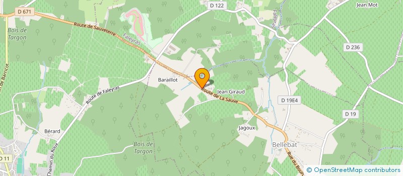 localisation de l'entreprise MONSIEUR AXEL LAJUS VINOT  BELLEBAT