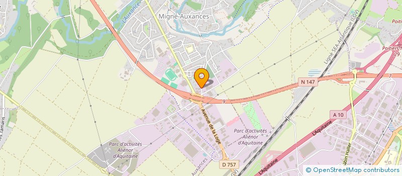 localisation de l'entreprise MONSIEUR AXEL MARTIN  MIGNE-AUXANCES