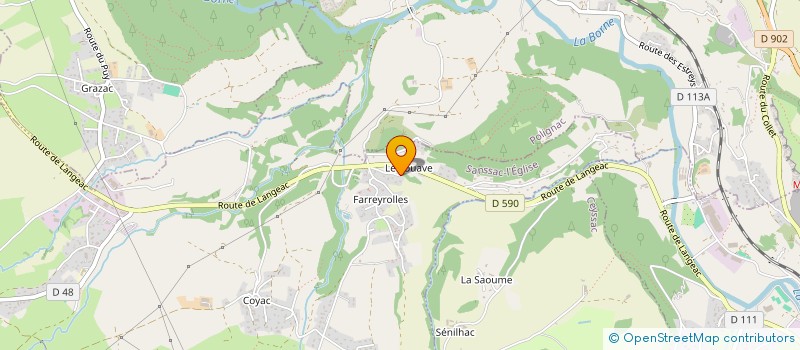 localisation de l'entreprise MONSIEUR AXEL MAZOYER  SANSSAC-L'EGLISE