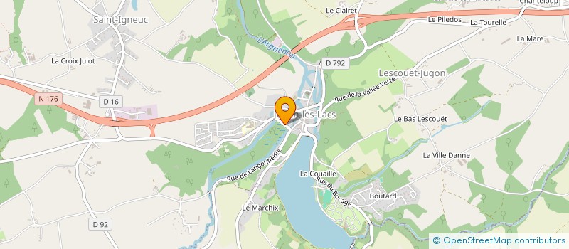 localisation de l'entreprise MONSIEUR AXEL PENCOLE  JUGON-LES-LACS