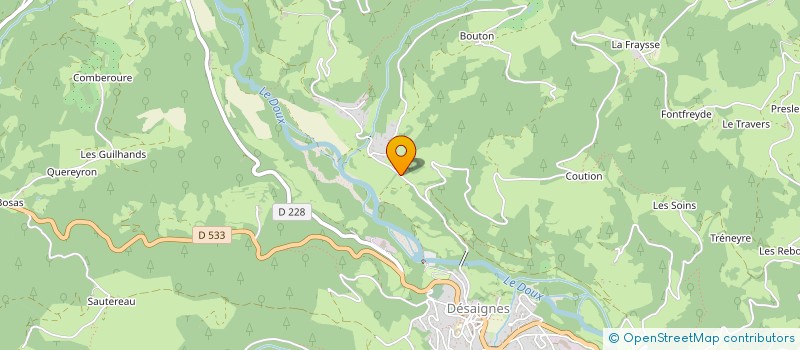 localisation de l'entreprise MONSIEUR AXEL POISSON COURTIAL  DESAIGNES