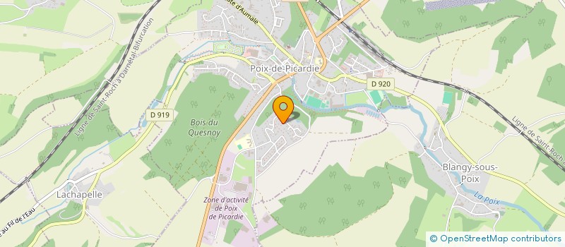 localisation de l'entreprise MONSIEUR AXEL QUEDEVILLE à POIX-DE-PICARDIE
