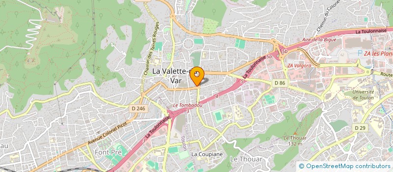 localisation de l'entreprise MONSIEUR AXEL ROCHE  TOULON