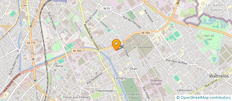 localisation de l'entreprise MONSIEUR AYDIN KURGUN  ROUBAIX