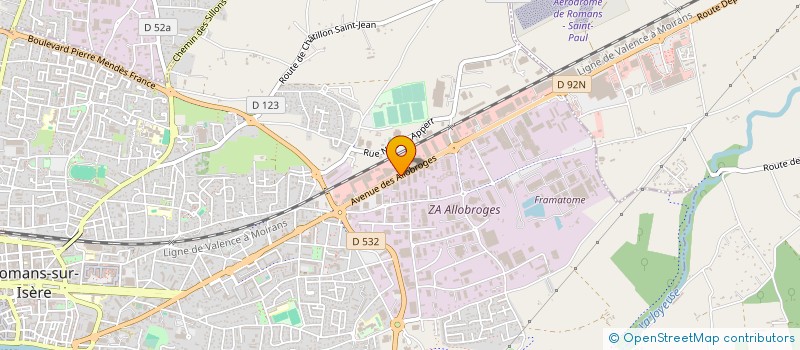 localisation de l'entreprise MONSIEUR AYMAR DE GESTAS DE L ESPEROUX  ROMANS-SUR-ISERE