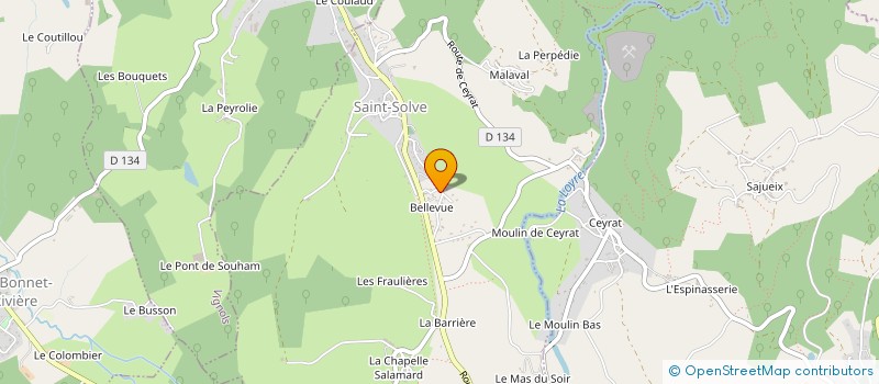 localisation de l'entreprise MONSIEUR AYMARD DE LASTEYRIE  VOUTEZAC