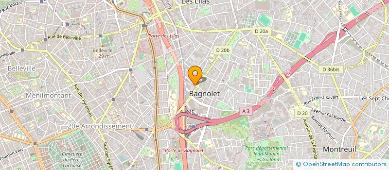 localisation de l'entreprise MONSIEUR AYMEN ATTAR à BAGNOLET