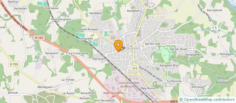 localisation de l'entreprise MONSIEUR AYMEN OUZANNOU  QUEVEN