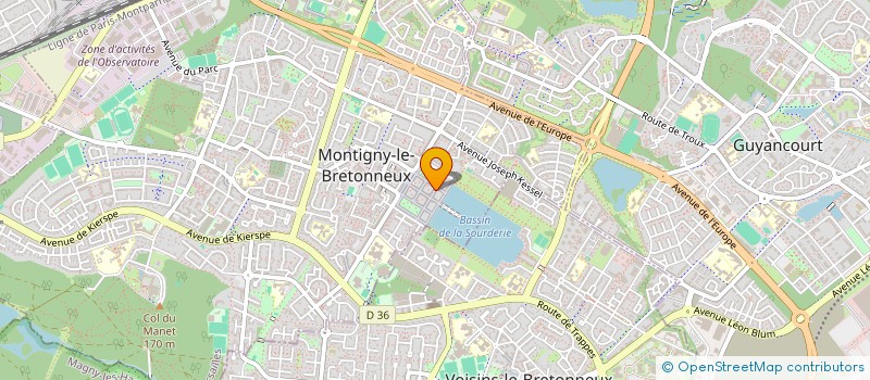 localisation de l'entreprise MONSIEUR AYMERIC BEAUVALLET  MONTIGNY-LE-BRETONNEUX