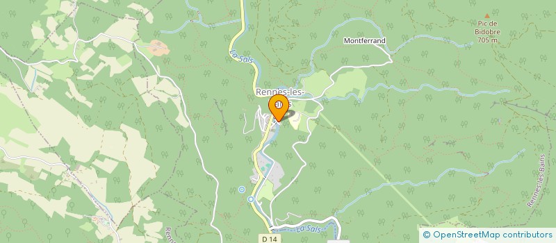 localisation de l'entreprise MONSIEUR AYMERIC BLANC  RENNES-LES-BAINS