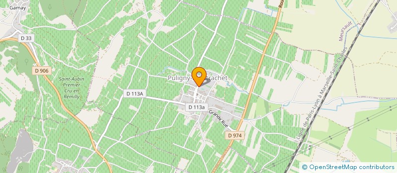 localisation de l'entreprise MONSIEUR AYMERIC BRICHETEAU DE LA MORANDIERE à PULIGNY-MONTRACHET
