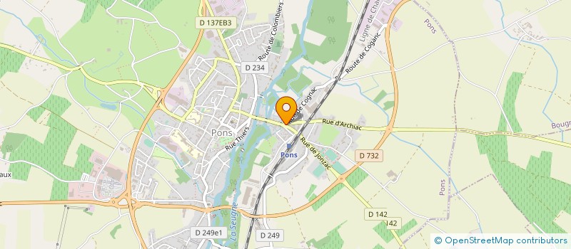 localisation de l'entreprise MONSIEUR AYMERIC COMBAUD  PONS