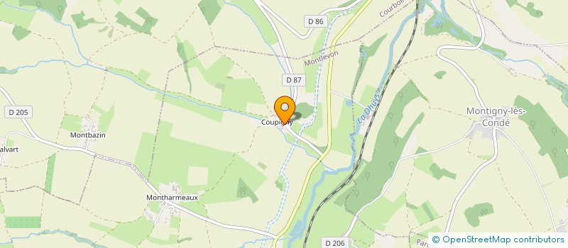 localisation de l'entreprise MONSIEUR AYMERIC DARTINET  MONTLEVON