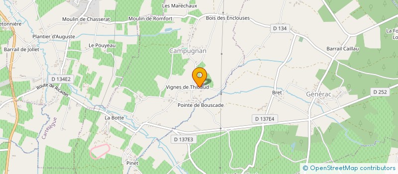 localisation de l'entreprise MONSIEUR AYMERIC DOMIS  CAMPUGNAN