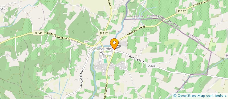 localisation de l'entreprise MONSIEUR AYMERIC DUBOIS  LA BAUME-DE-TRANSIT